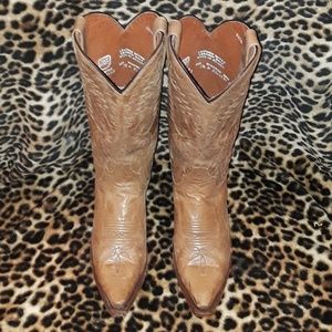 Dan Post Womens Tan Leather Cowboy Boots Size 7.5